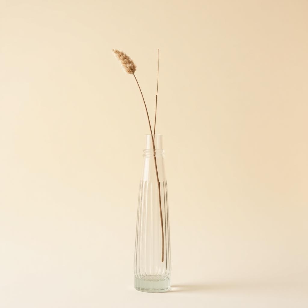 Terra Bloom Fluted Glass Bud Vase