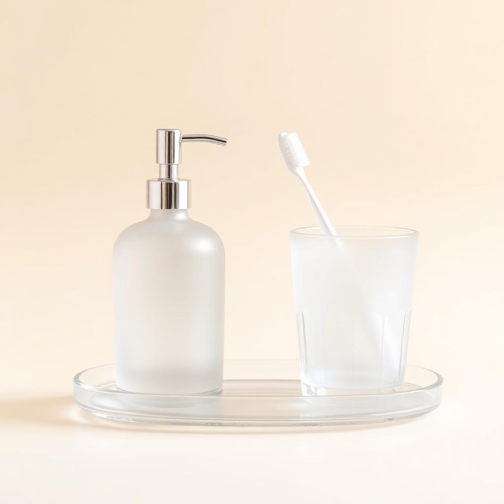 NovaNest Frosted Glass Bathroom Set