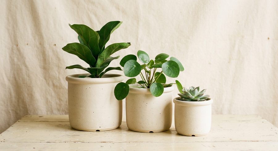 Terra Bloom Ceramic Planter Trio