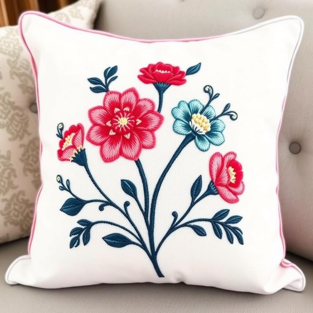 MoonRest Embroidered Throw Pillow